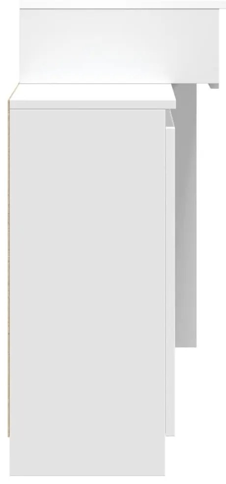 Toucador com LED 115x37x110,5 cm branco