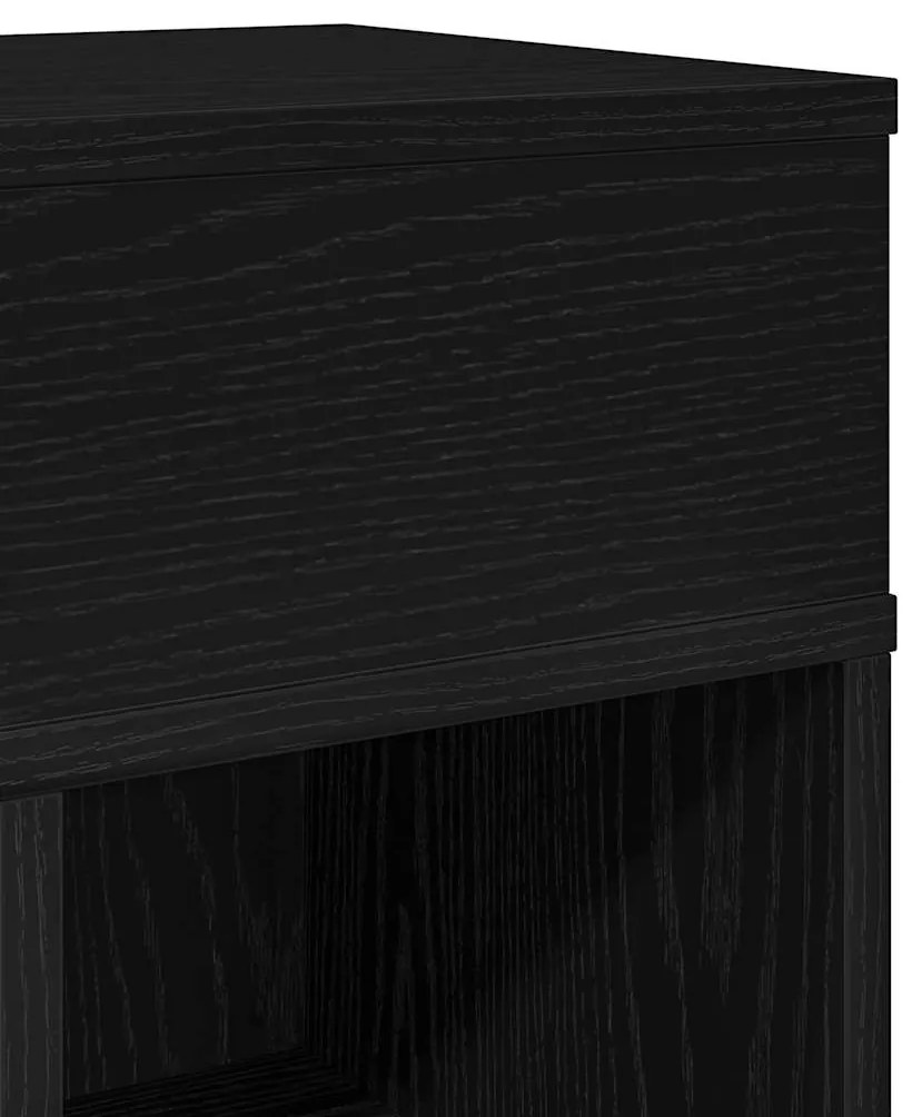 Mesa de cabeceira com gaveta 25x31x66 cm preto