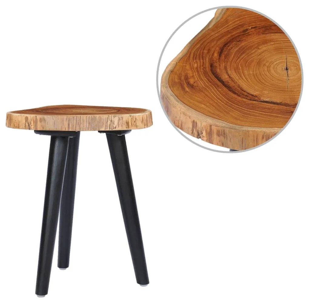 vidaXL Mesa de centro 40x45 cm madeira de teca maciça