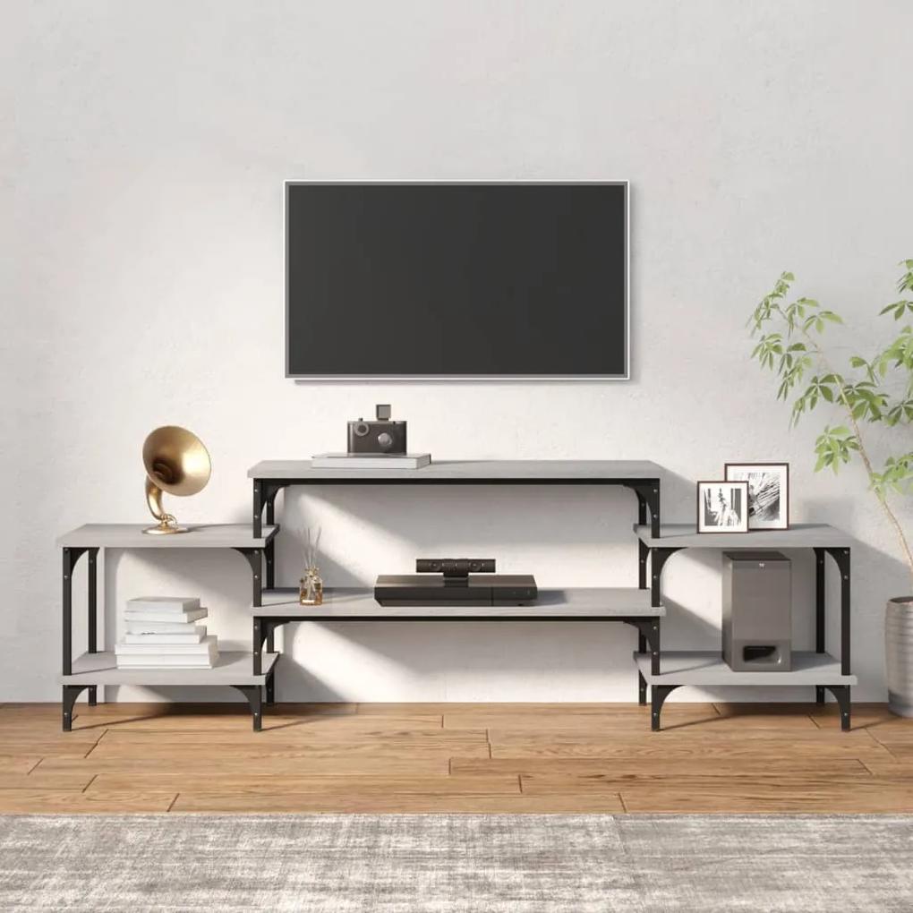 Móvel de TV 157x35x52 cm derivados de madeira cinzento sonoma
