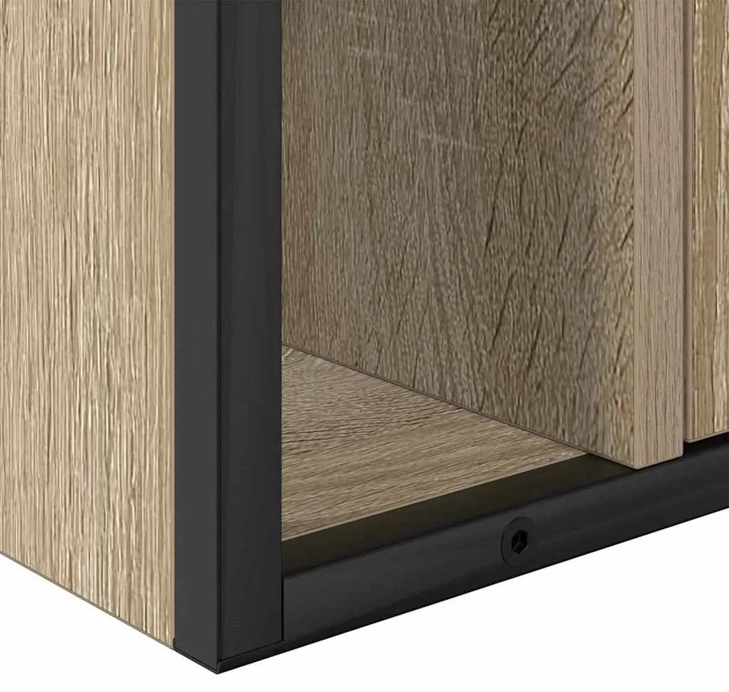 Conjunto de Móveis para Casa de Banho 3 Peças Carvalho Sonoma Madeira