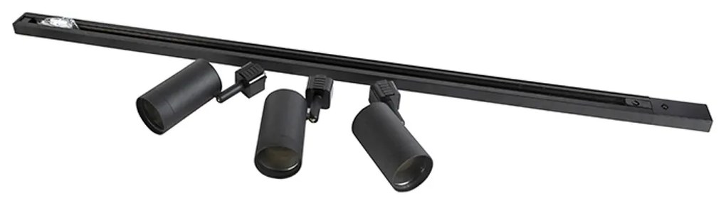 LED Sistema de Trilho Inteligente Preto com 3 GU10 WiFi Monofásicos - Jeana Moderno