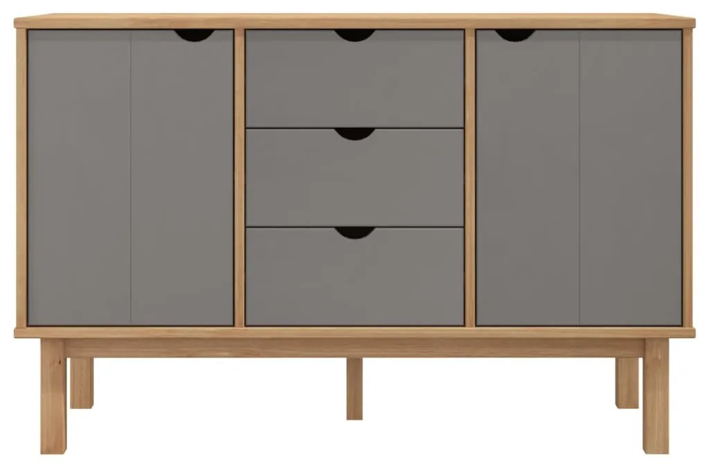 Aparador OTTA 113,5x43x73 cm pinho maciço castanho/cinza