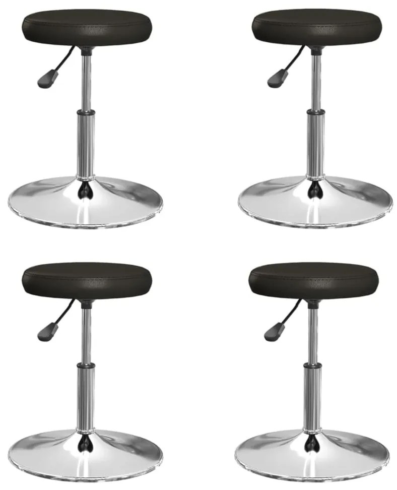 vidaXL Cadeiras de jantar 4 pcs couro artificial preto