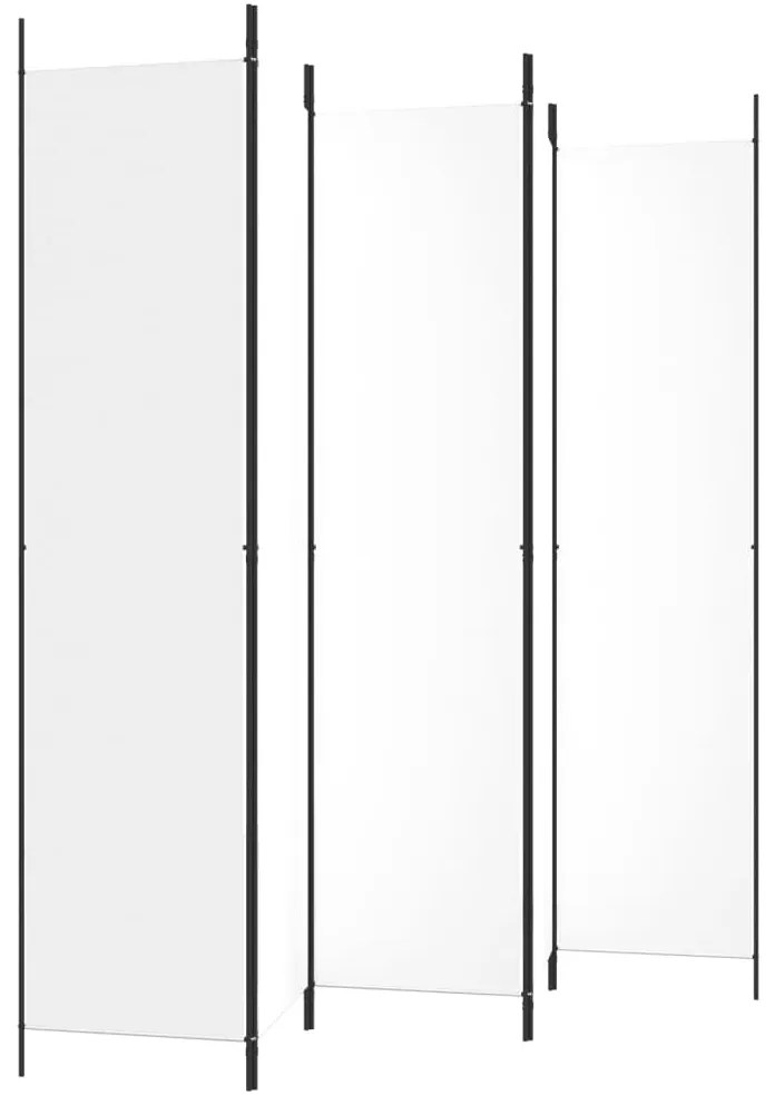 Divisória/biombo com 5 painéis 250x220 cm tecido branco