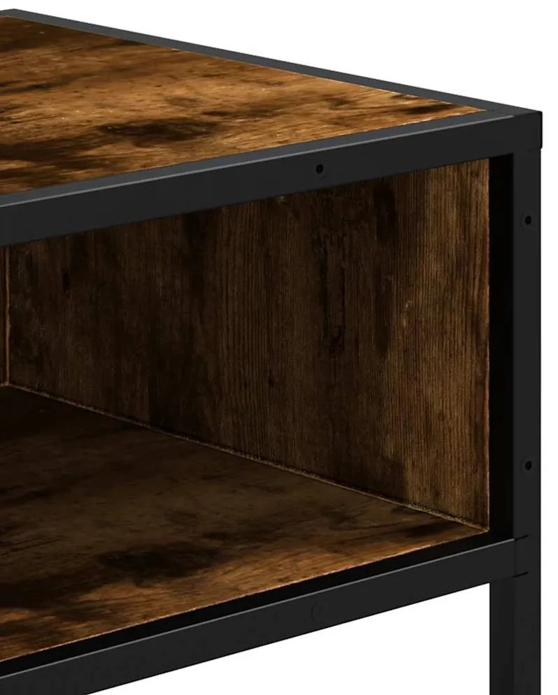 Mesa consola 90x35x80 cm derivados de madeira carvalho fumado