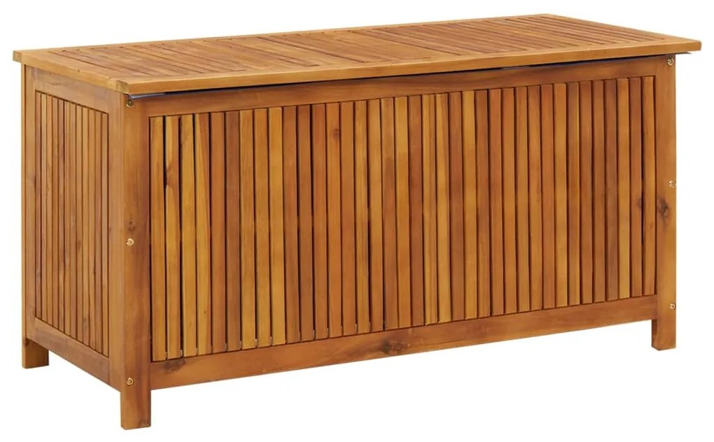 Caixa de arrumação p/ jardim 113x50x58 cm madeira acácia maciça