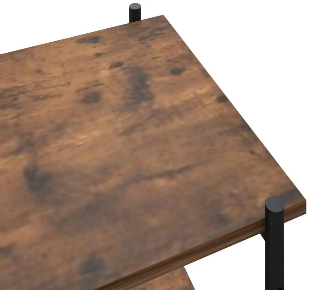 Unidade com 5 prateleiras 80x40x163 cm preto/natural