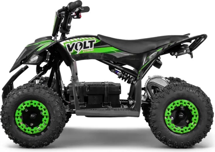 Mini moto 4 elétrica infantil - VOLT 1000 W 36 V, com 3 velocidades reguláveis, c/ marcha atrás Verde
