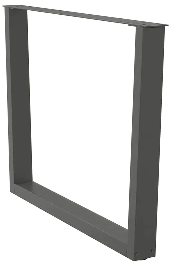 Pés para mesa de jantar em forma de V, 2 peças, antracite, 100x(72-73,