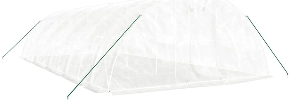 Estufa com estrutura de aço 50 m² 10x5x2,3 m branco