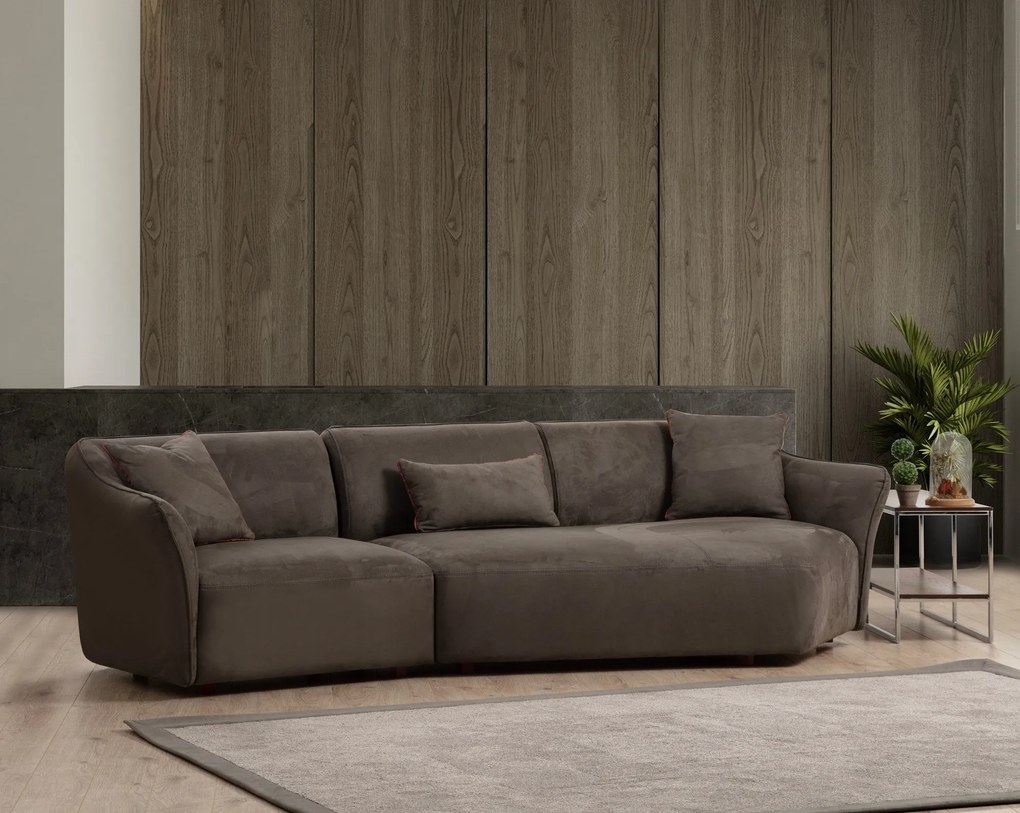 Sofá de Canto Mentis – Castanho – 288x108x79 cm
