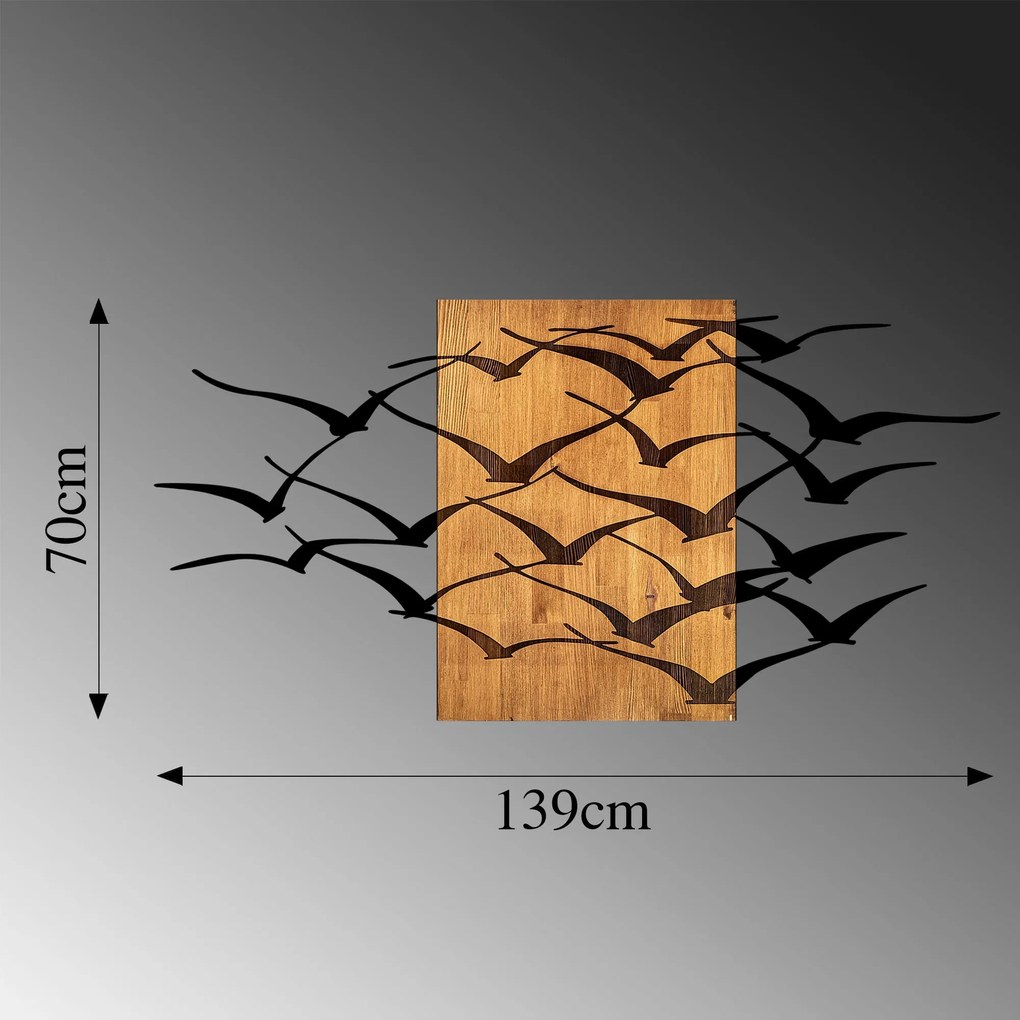 Acessório de Parede Decorativo MA – Nogueira/Preto – 70 x 140 cm