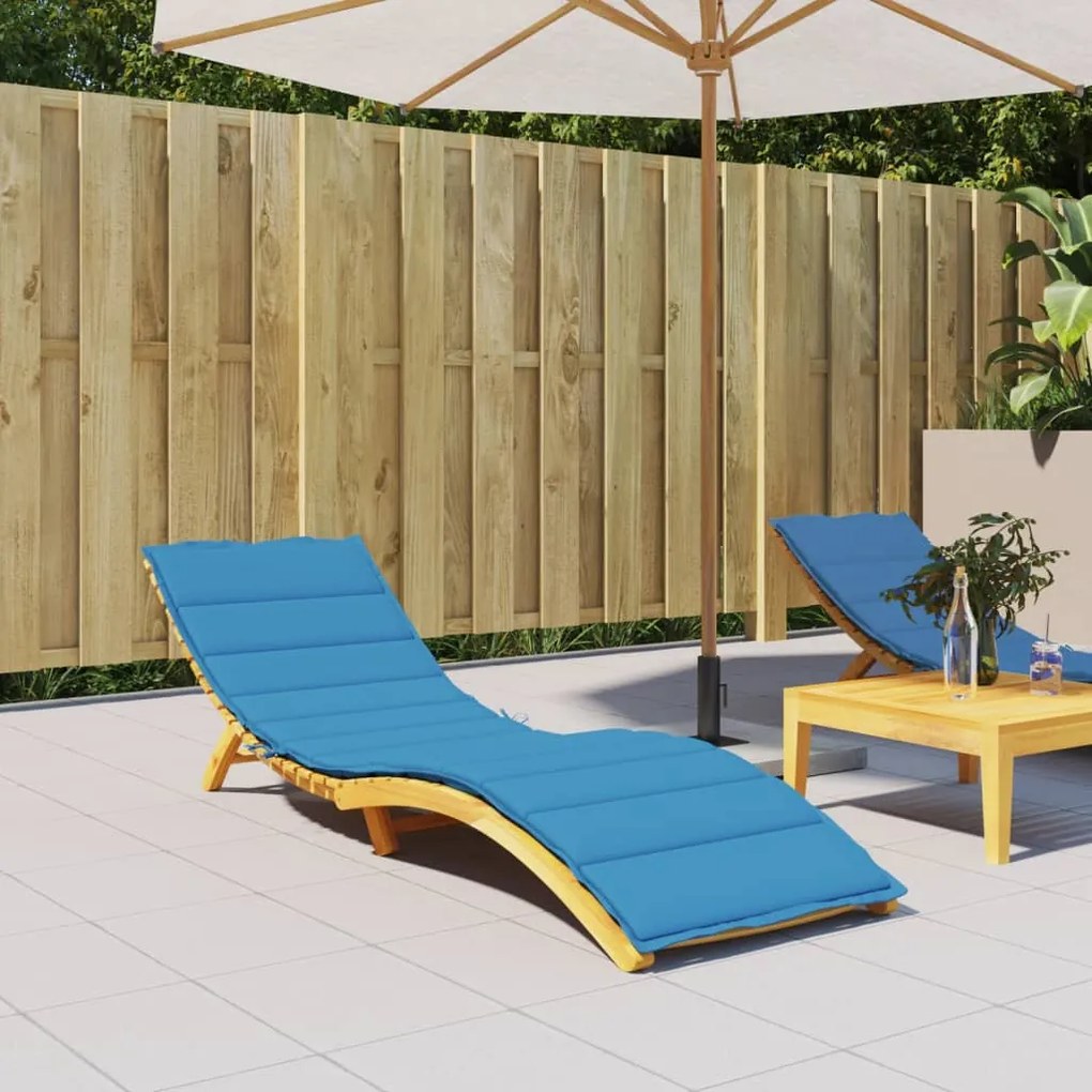 vidaXL Almofadão p/ espreguiçadeira 200x60x3 cm tecido oxford azul