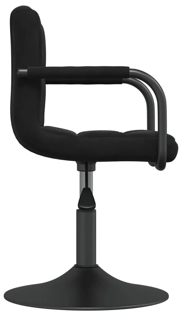Cadeiras de jantar giratórias 2 pcs veludo preto