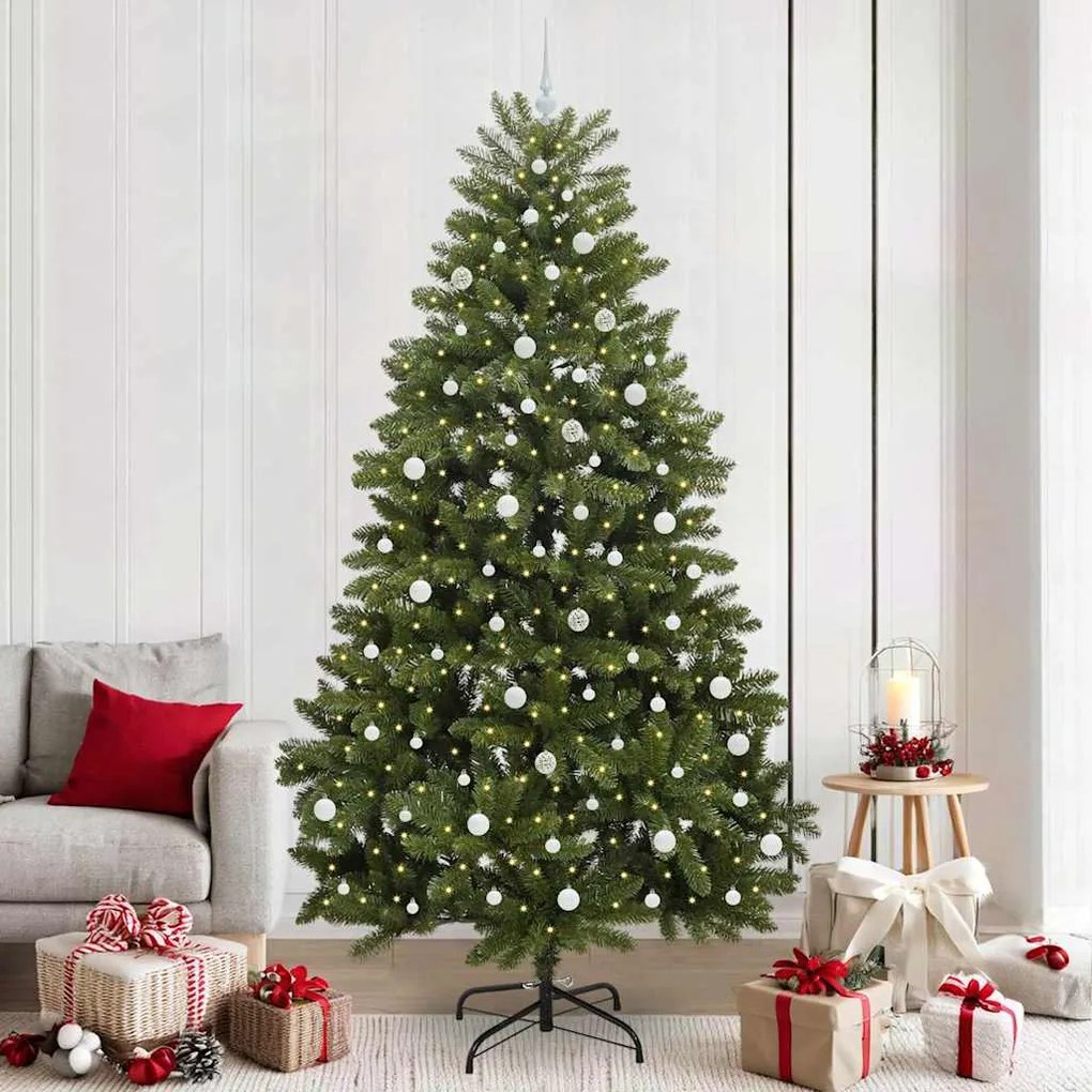 vidaXL Árvore de Natal Artificial Verde 240 cm PVC e Metal