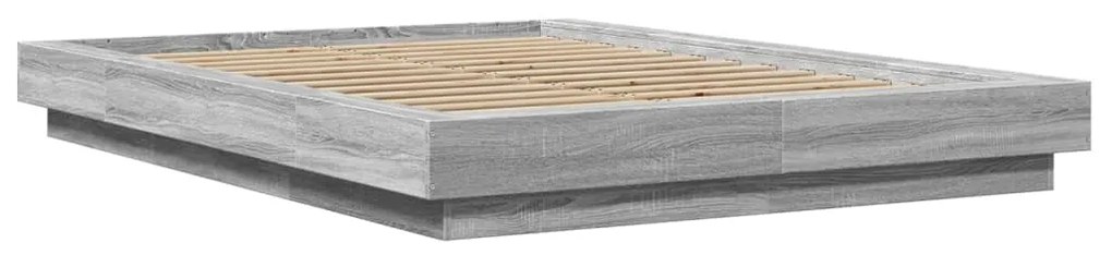 Estrutura cama 140x190 cm derivados de madeira cinzento sonoma
