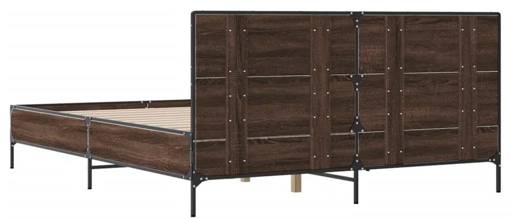 Estrutura de cama 160x200cm derivados madeira/metal