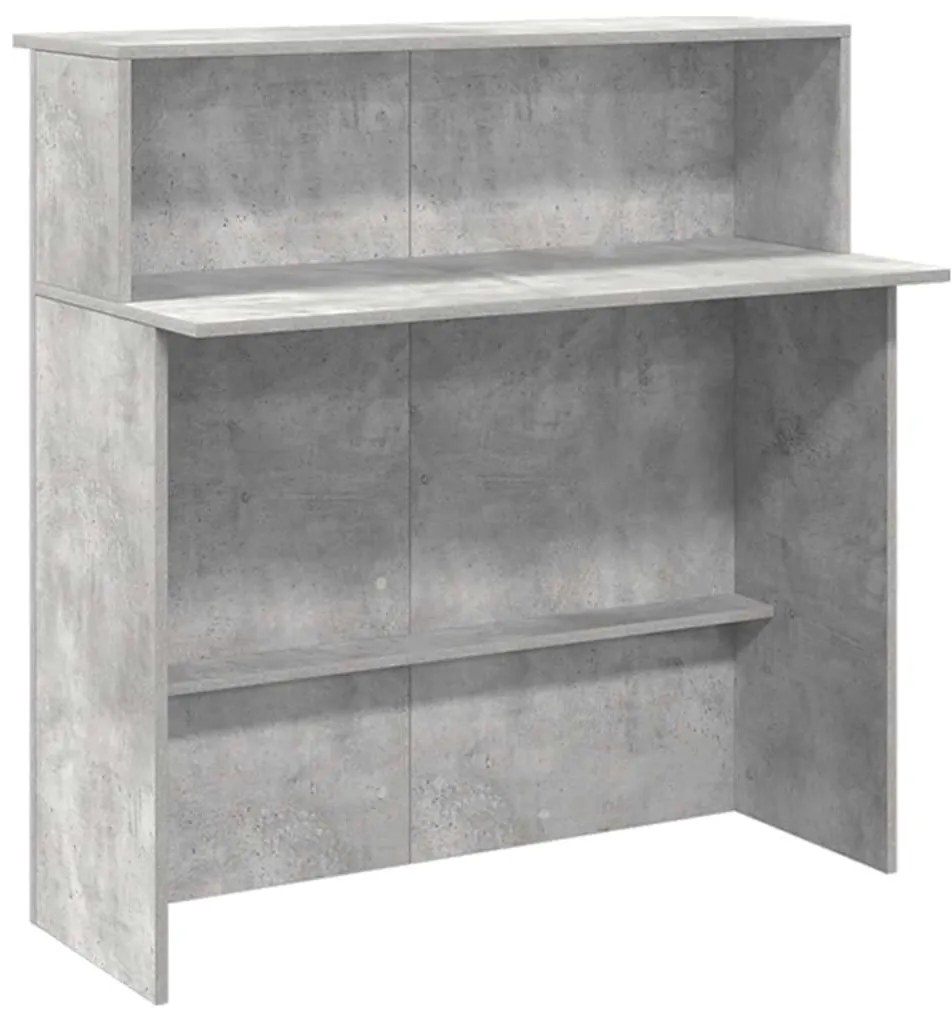 Balcão de recepção 180x50x103,5 cm madeira cinza cimento
