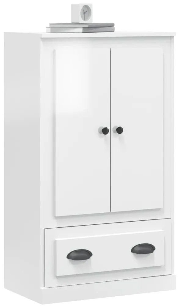 Armário alto derivados madeira 60x35,5x103,5cm branco brilhante