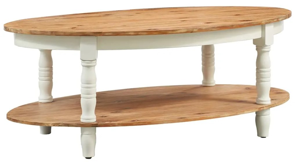 vidaXL Mesa de centro 102x62,5x42 cm madeira de acácia maciça