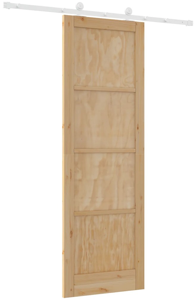 Porta de Correr vidaXL com Conjunto de Hardware 78x232 cm Madeira Maci