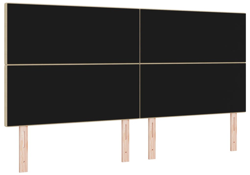 Cabeceira vidaXL Design Simples Verde Claro Cinza 200 cm Tecido de Cor
