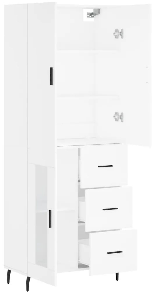 Armário alto 69,5x34x180 cm derivados de madeira branco