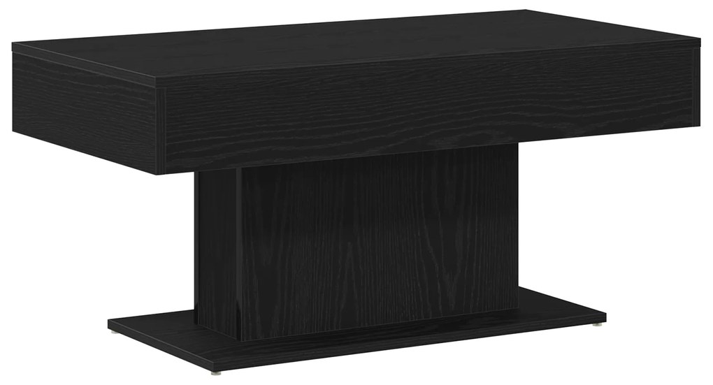 Mesa de Café vidaXL Preta em Carvalho 96x50x45 cm Madeira Revestida