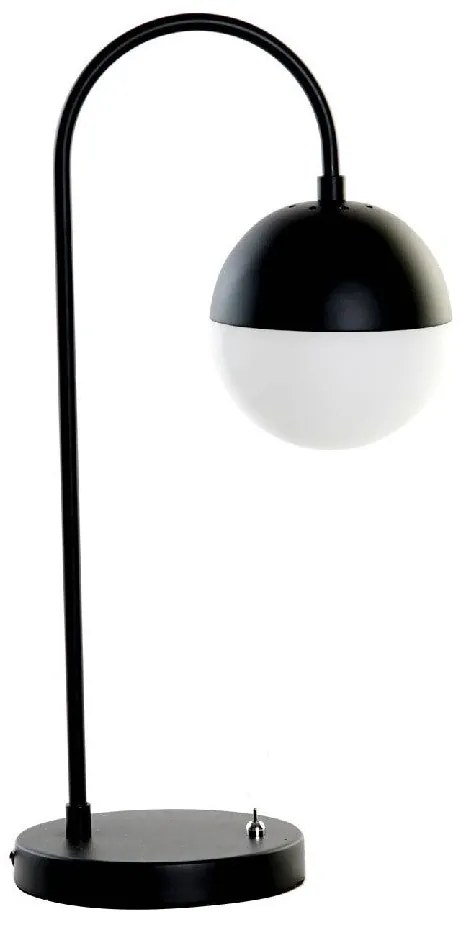 Lâmpada de mesa DKD Home Decor Branco Preto Metal Cristal 220 V 50 W (18 x 30 x 54 cm)