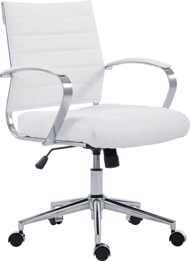 Cadeira de escritório Oakland Leather Sintético Branco