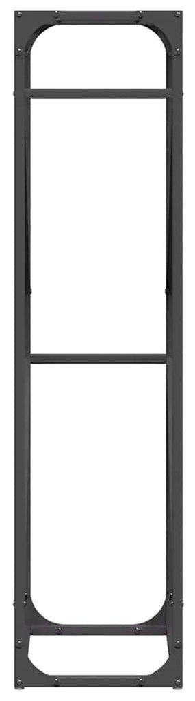 Suporte para lenha 40x25x100 cm aço laminado a frio preto