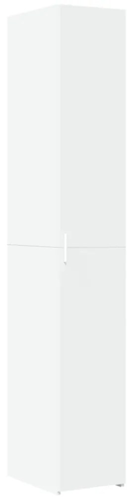 Armário de arrumação estreito derivados de madeira branco