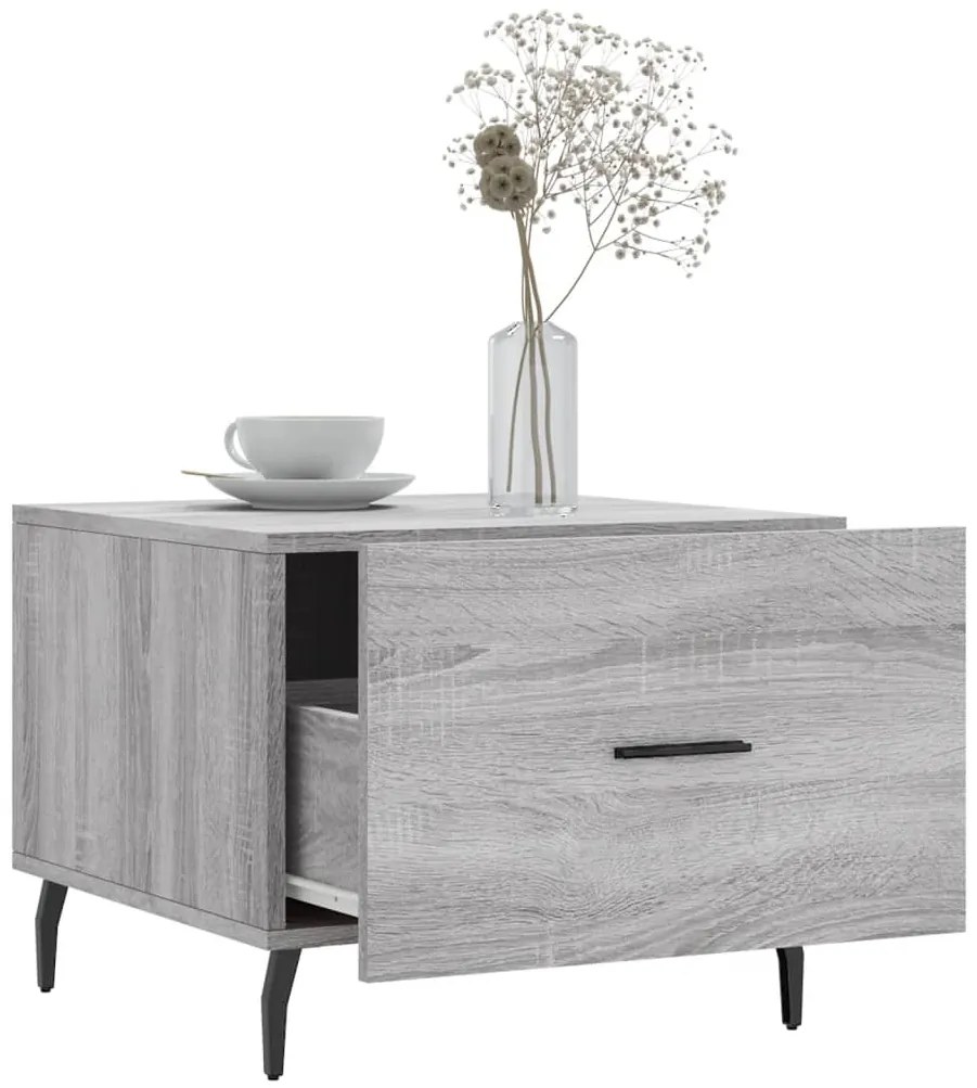 Mesa de centro 50x50x40 cm derivados madeira sonoma cinza