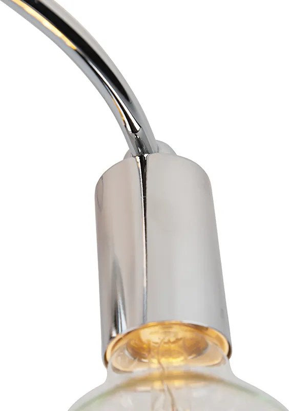 Candeeiro de teto Art Deco cromado 4 luzes - Facil