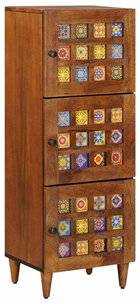 vidaXL Buffê Nogueira 40 x 33,5 x 110 cm Madeira de manga maciça