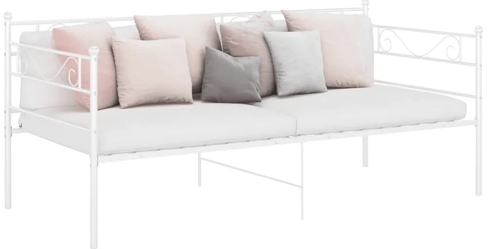 Sofá-cama 90x200 cm metal branco