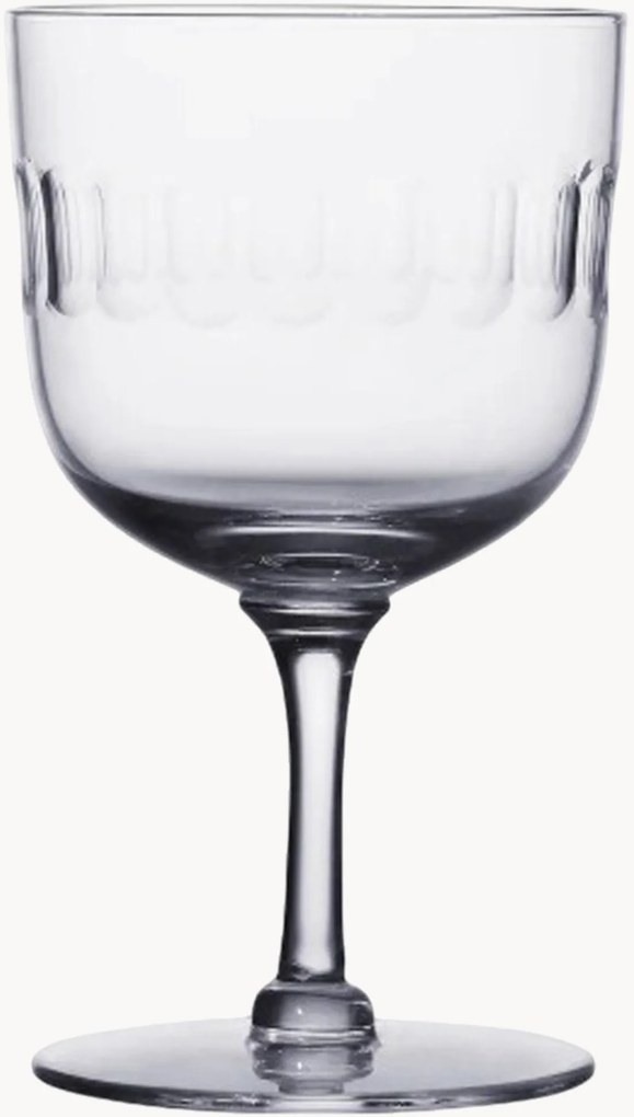 Copos de vinho em cristal artesanal Lens, conjunto de 4