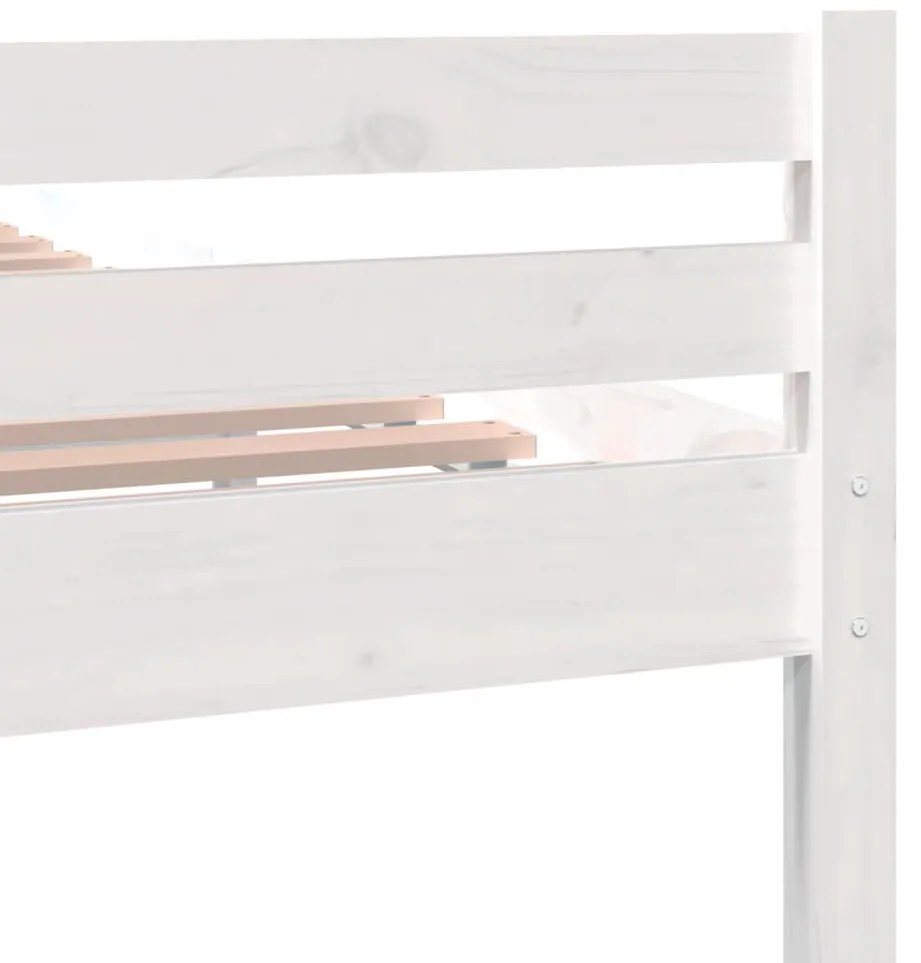 Estrutura de cama 100x200 cm madeira maciça branco