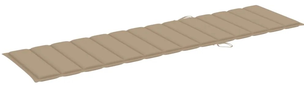 Espreguiçadeira com mesa e almofadão madeira de teca maciça