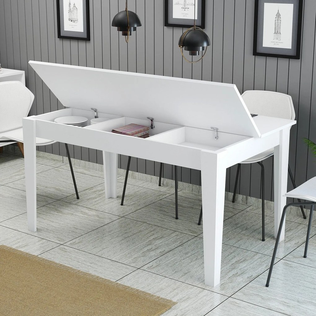 Mesa de Jantar Milan500 – Branco – 145x75x88 cm
