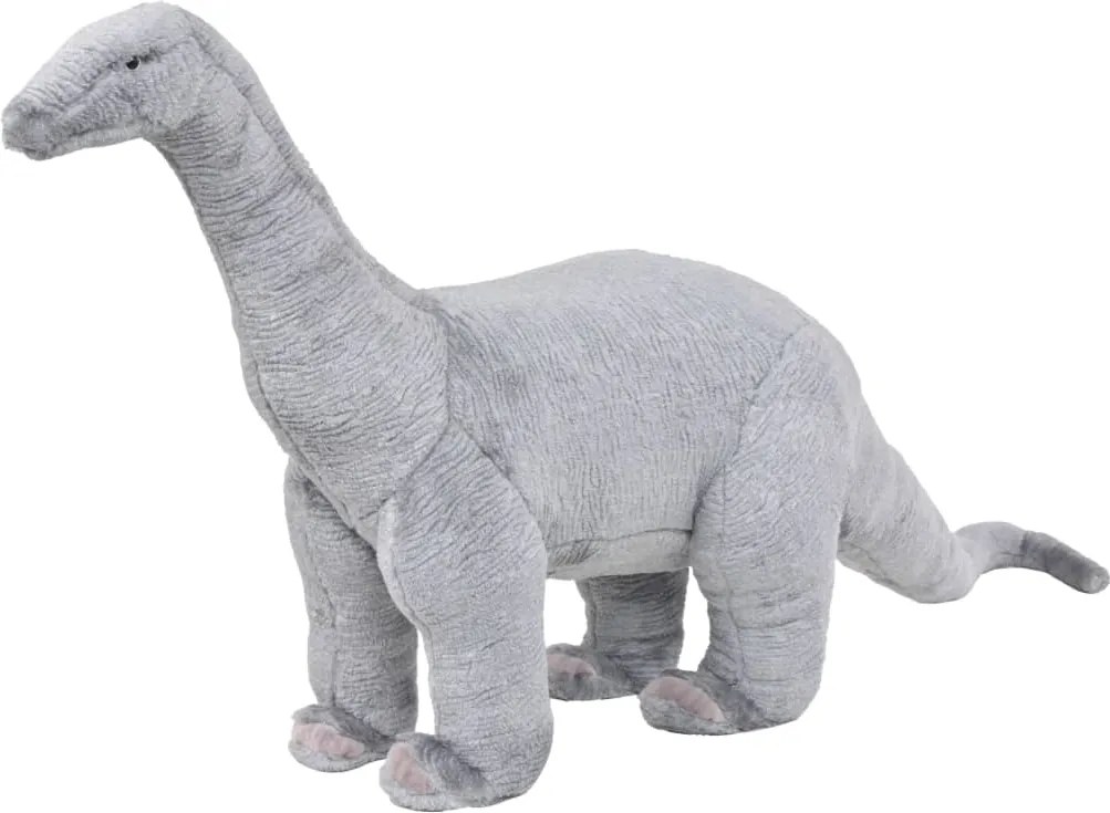 Brinquedo de montar dinossauro braquiossauro peluche cinza XXL