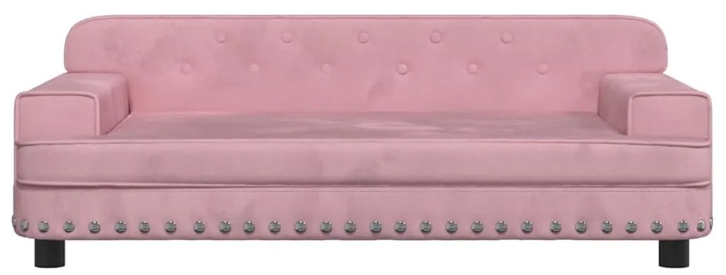 Cama para cães 90x53x30 cm veludo rosa