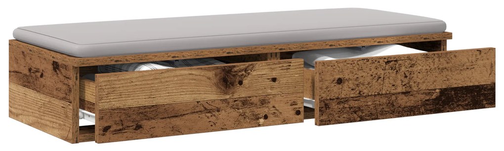 Caixas de Cama vidaXL Madeira Velha 90x36,5x16,5 cm Madeira de Engenha