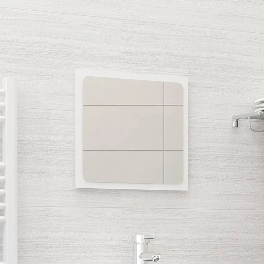 vidaXL Espelho de casa de banho 40x1,5x37 cm contraplacado branco
