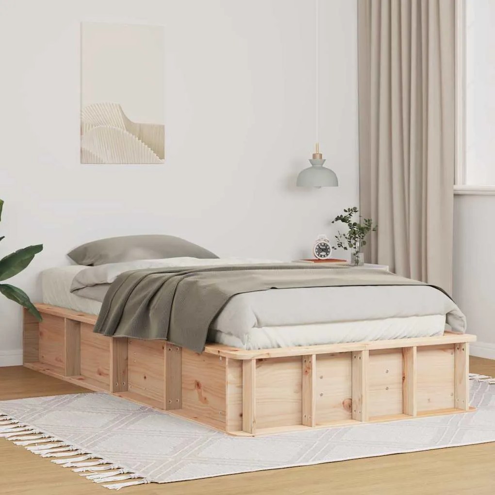 vidaXL Estrutura da Cama Castanho 100 x 200 cm