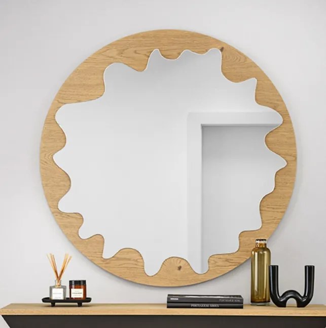 Moldura redonda Corvo - 120 cm, Lacado Brilho