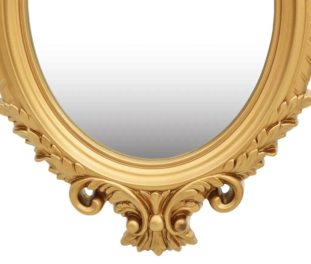 Espelho de parede estilo castelo 56x76 cm dourado