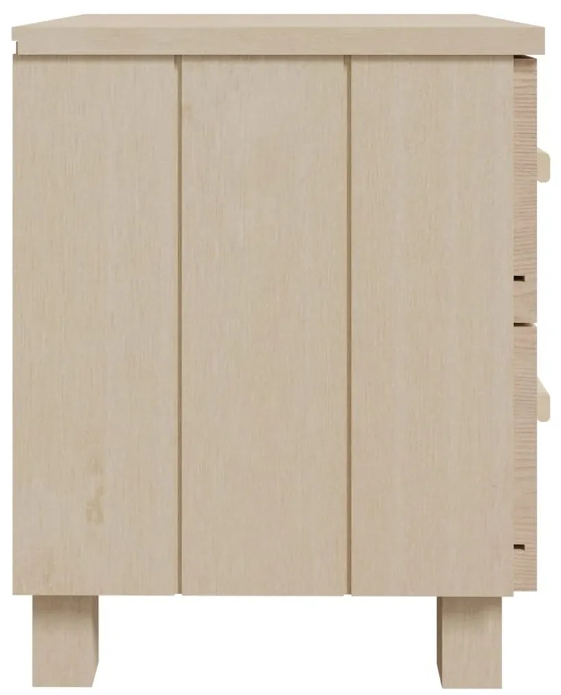 Mesas cabeceira 2pcs HAMAR 40x35x44,5 pinho maciço castanho-mel