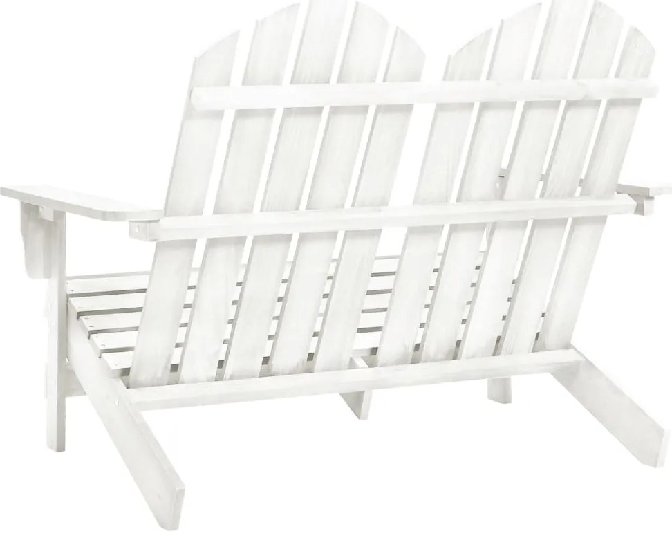 Cadeira de jardim Adirondack 2 lugares abeto maciço branco
